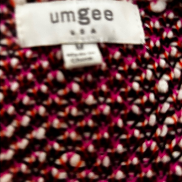 Umgee Knit Cardigan - Cream, Black, and Pink medium - Picture 8 of 9
